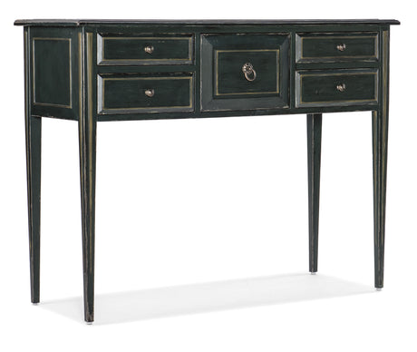 Charleston Five-Drawer Console Table - Dark Green by Hooker Furniture - View 1