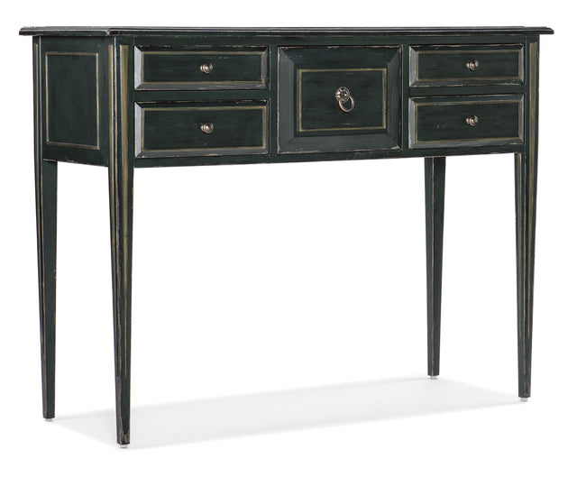 Charleston Five-Drawer Console Table - Dark Green by Hooker Furniture - View 1