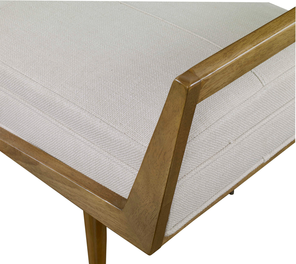 Waylon Modern Bench Ivory - White / Light Brown by Uttermost - View 5