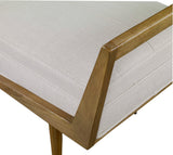 Waylon Modern Bench Ivory - White / Light Brown by Uttermost - View 5