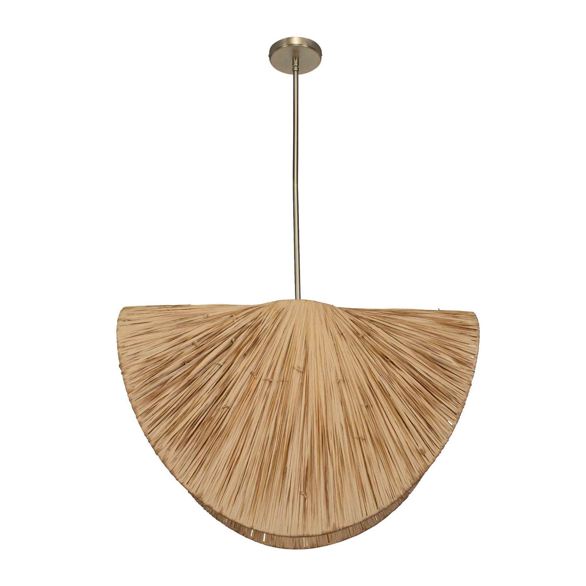 Bend 1 Light Raffia Pendant - Light Brown by Uttermost - View 8