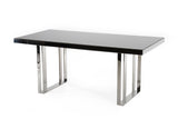 Courtland Modern Stainless Steel Dining Table - View Image 1