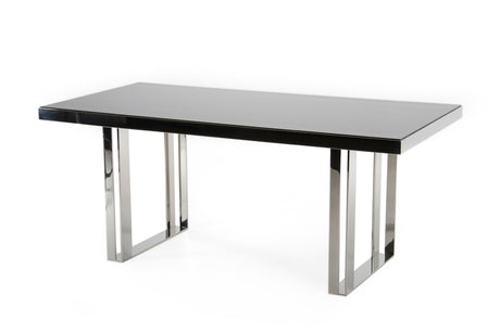 Courtland Modern Stainless Steel Dining Table - View Image 1