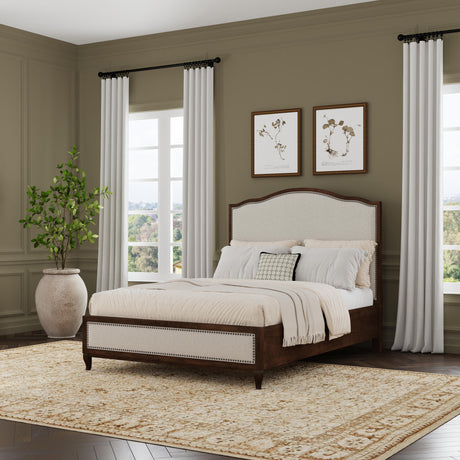 Bellevue Queen Bed - Light Gray / Whiskey Brown | Flexsteel