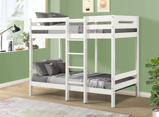 Esin White Finish Twin/Twin Bunk Bed