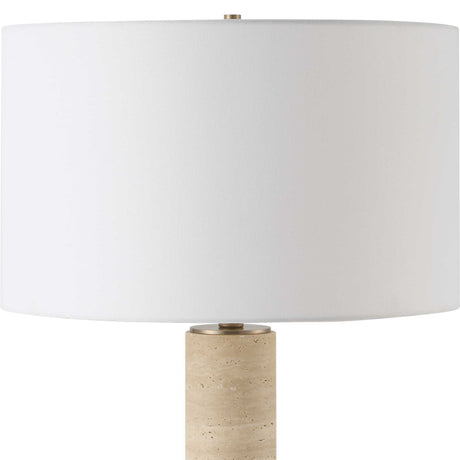 Knox Travertine Floor Lamp - Gold by Uttermost - View 5