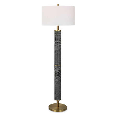 Summit Rustic Floor Lamp - Black / White by Uttermost - View 1