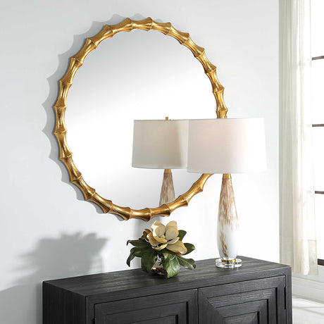 Nacala Round Mirror - Gold by Uttermost - View 3