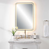 Crofton Vanity Mirror Gold & Silver - Gold / Silver by Uttermost - View 2