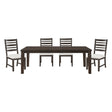 Classic Style 5pc Dining Set Dark Espresso Finish Table with Extension Leaf and 4x Chairs Comfortable Seat Wooden Dining Furniture - sold by Home Elegance USA