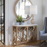 Catali Stone Console Table Ivory - Light Brown by Uttermost - View 6