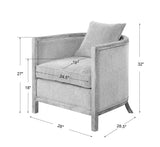 Viaggio Chenille Accent Chair Gray - Light Brown by Uttermost - View 9