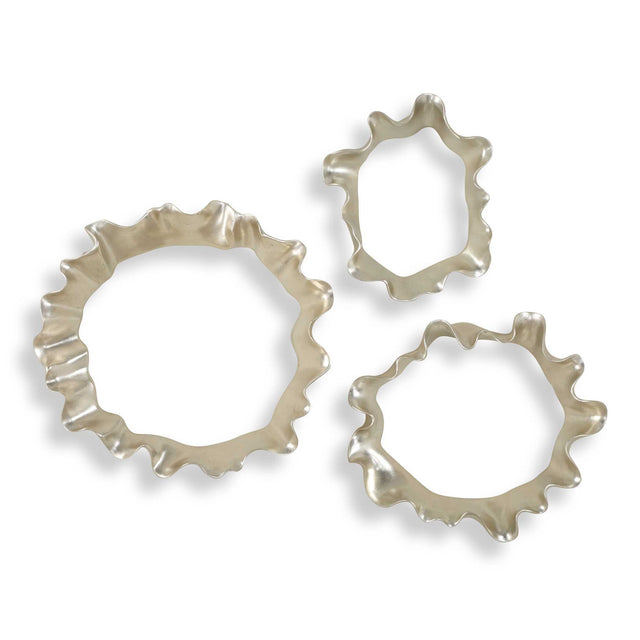 Ripple Effect Wall Art (Set of 3) - Silver by Uttermost - View 1