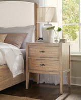 Vineyard Row Two Drawer Nightstand - Light Brown by Hooker Furniture - View 2