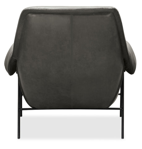 Ambroise Metal Frame Club Chair - Dark Gray / Black by Hooker Furniture - View 2