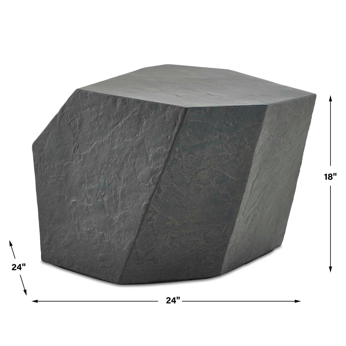 Parra Outdoor Side Table Slate - Black by Uttermost - View 14