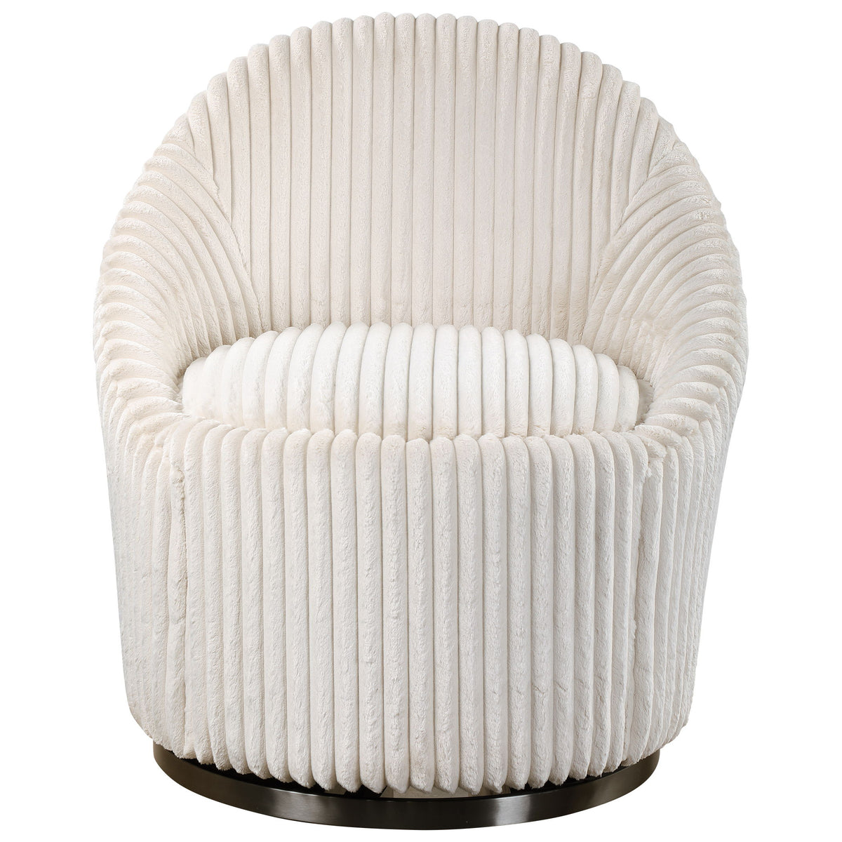 Crue Swivel Chair - White by Uttermost - View 1