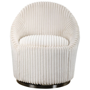 Crue Swivel Chair - White by Uttermost - View 1