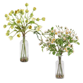 Tranquility Lenten Rose Bouquets (Set of 2) Green / Pink / Yellow - Green / Yellow by Uttermost - View 1