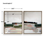 Just Peaking Framed Abstract Prints (Set of 2) Black / Gray / Green / Pink / Purple / White - Gray / Pink by Uttermost - View 6