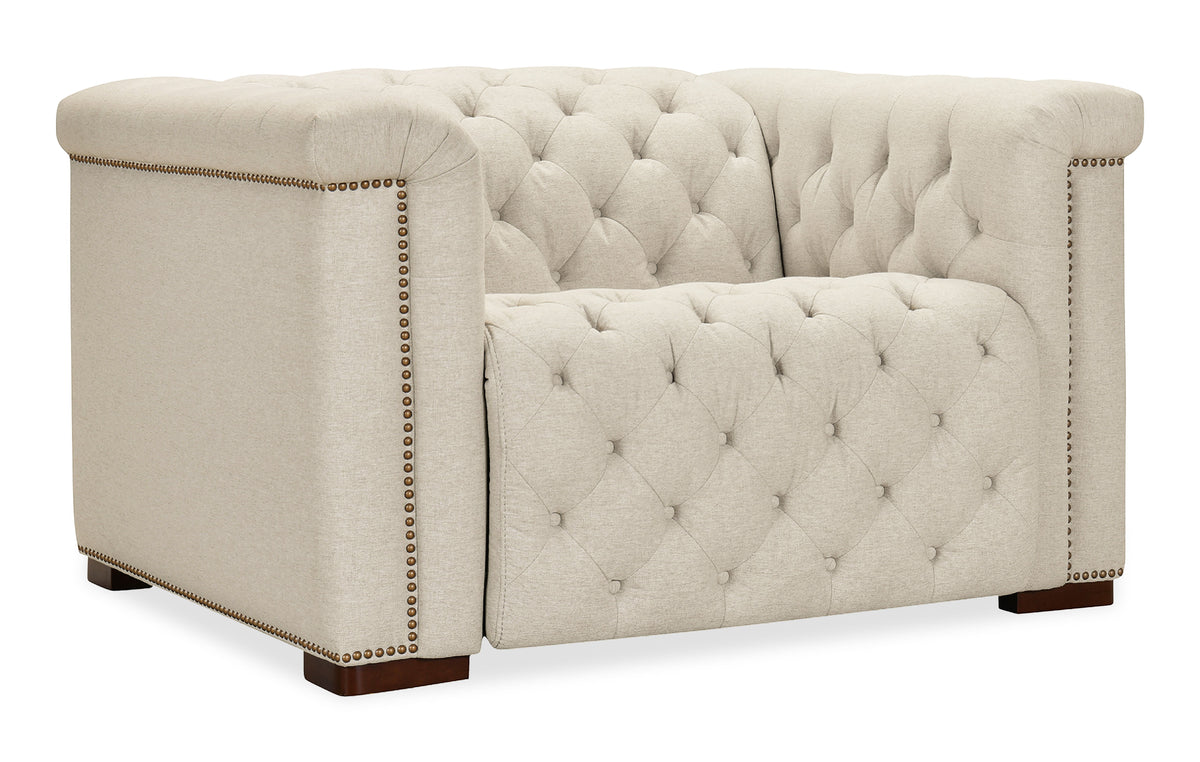 Savion Deux Power Recliner With Power Headrest - Beige by Hooker Furniture - View 1