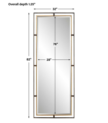 Carrizo Tall Mirror Bronze & Gold - Bronze / Gold by Uttermost - View 6