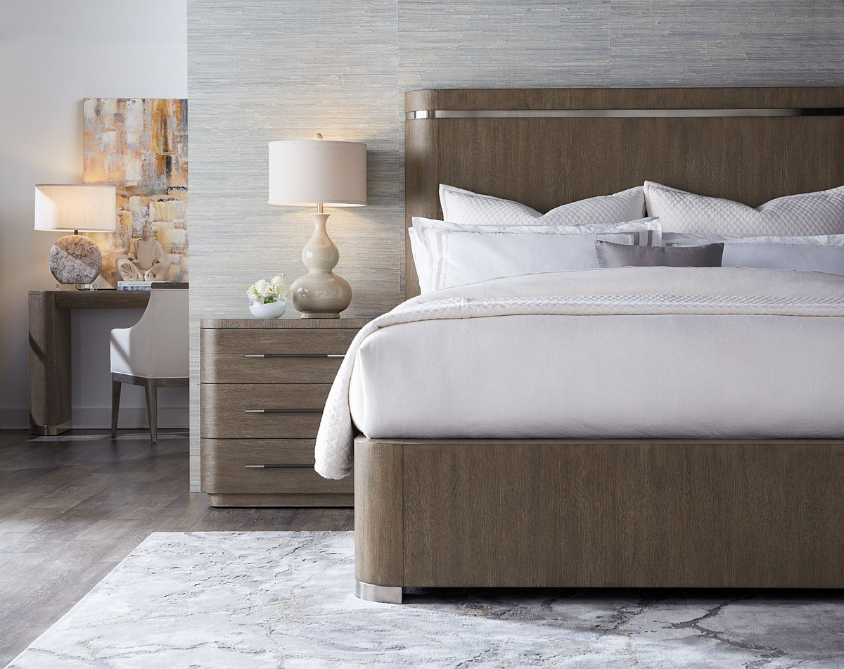 Modern Mood King Panel Bed - Dark Brown / Dark Gray by Hooker Furniture - View 4