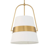 Harness 1 Light Shade Pendant White / Gold - Gold / White by Uttermost - View 3