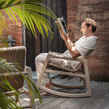 Sumba Outdoor Wicker Rocking Chair - Gray by Uttermost - View 4