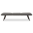 Bowtie Charcoal Fabric Bench - Dark Gray by Uttermost - View 1