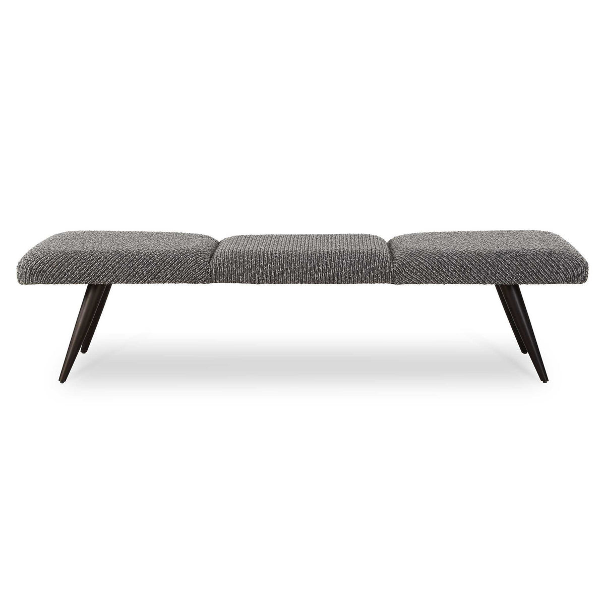 Bowtie Charcoal Fabric Bench - Dark Gray by Uttermost - View 1
