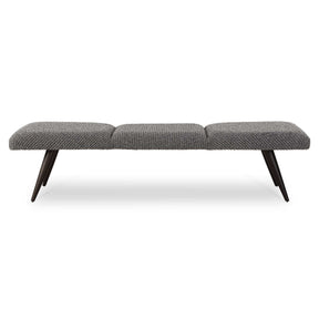 Bowtie Charcoal Fabric Bench - Dark Gray by Uttermost - View 1
