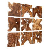 Talia Wood Wall Decor (Set of 9) - Light Brown by Uttermost - View 4