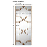 Kennis Leaf Leaner Mirror - Gold by Uttermost - View 3