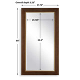 Matheson Rectangular Mirror Walnut - Dark Brown by Uttermost - View 7