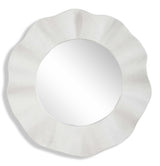 Wave Length Round Mirror White - Silver by Uttermost - View 1