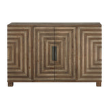 Layton Geometric Console Cabinet - Light Brown by Uttermost - View 1