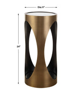 Achilles Brass Drink Table - Gold by Uttermost - View 5