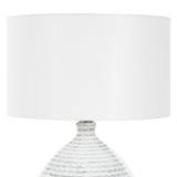Clary Horizontally Striped Table Lamp - Gray / White by Uttermost - View 5