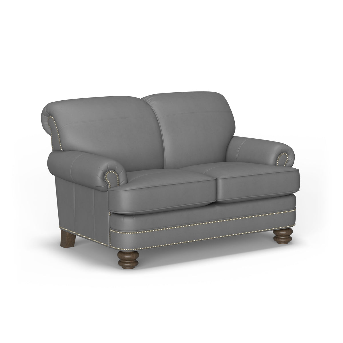 Bay Bridge Leather Loveseat, Nailhead Trim | Flexsteel