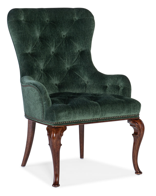 Charleston Host Chair (Set of 2) - Dark Green / Dark Brown by Hooker Furniture - View 1