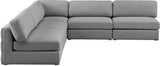 Beckham - Modular Sectional 5 Piece - Gray - Fabric - Modern & Contemporary | Home Elegance USA