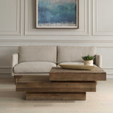Rustic Planes Modern Coffee Table - Dark Brown by Uttermost - View 3