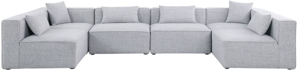 Cube - Modular Sectional 6 Piece - Gray - 630Grey - Sec6D - Home Elegance USA - 2