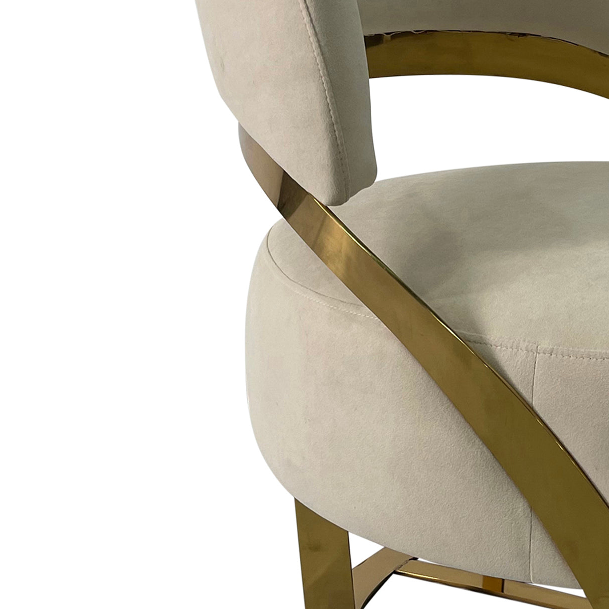 Light Beige and Gold Sofa Chair - Home Elegance USA