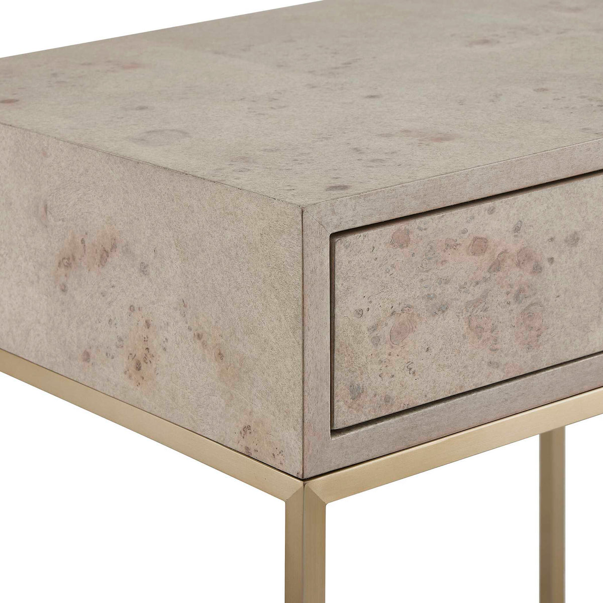 Pembrook Side Table Light Washed / Brass - Beige / Gold by Uttermost - View 7
