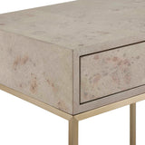 Pembrook Side Table Light Washed / Brass - Beige / Gold by Uttermost - View 7