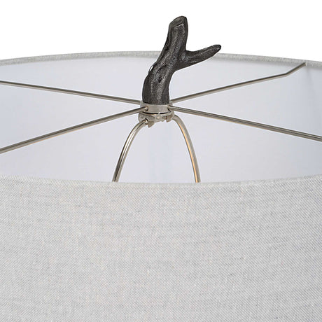 Spruce Rustic Floor Lamp - Black / White by Uttermost - View 7