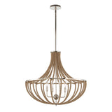 Lovelock 4 Light Rope Empire Chandelier - Light Brown by Uttermost - View 6