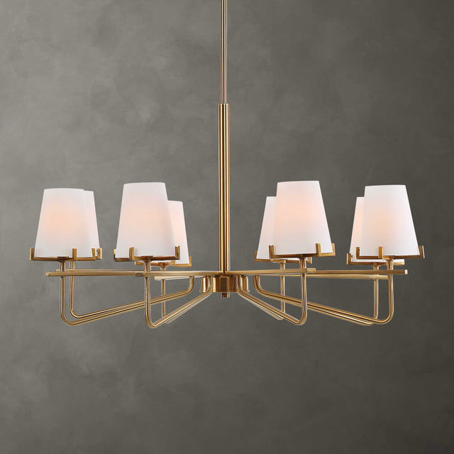 Lassen 8 Light Chandelier Brass - Bronze by Uttermost - View 1